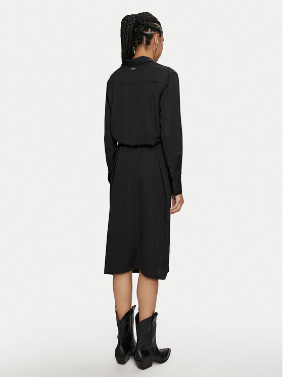 Calvin Klein Calvin Klein Φόρεμα πουκάμισο K20K207455 Μαύρο Regular Fit