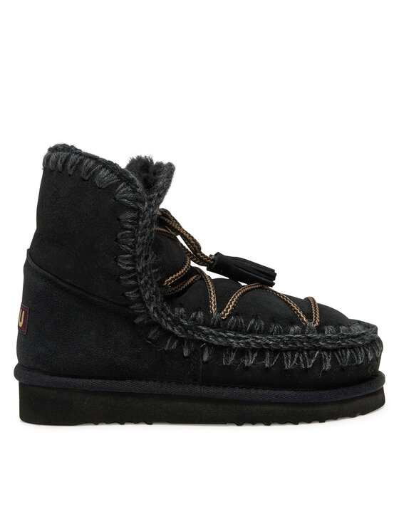 Mou Mou Μπότες Χιονιού Eskimo Scoubidoo Lace FW101124A Μαύρο
