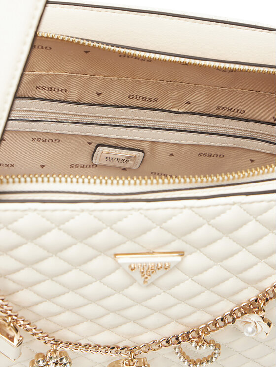 Guess Guess Ročna torba Everlee HWEG86 79250 Écru