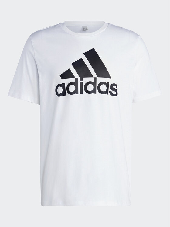 adidas adidas Tričko Essentials Single Jersey Big Logo T-Shirt IC9349 Biela Regular Fit
