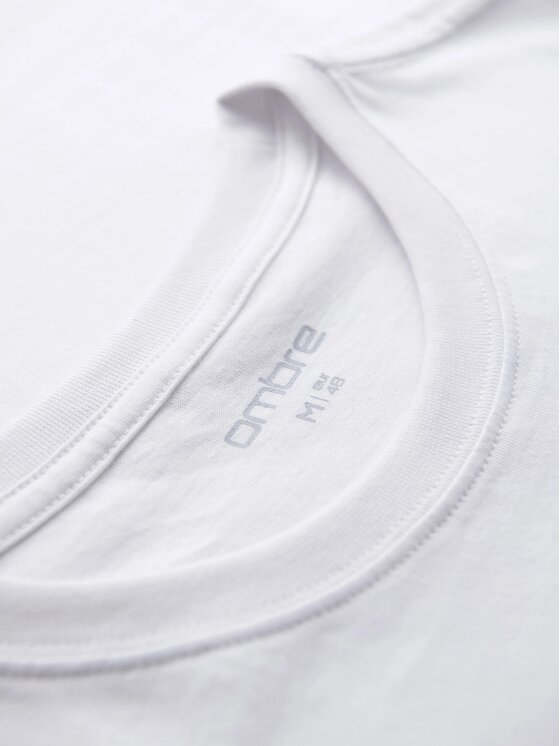 Ombre Ombre T-Shirt OM-TSPT-0231 Biały Regular Fit