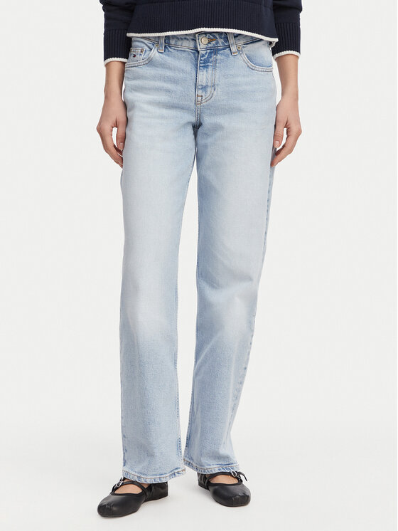Tommy Jeans Blugi DW0DW23047 Albastru deschis Straight Fit