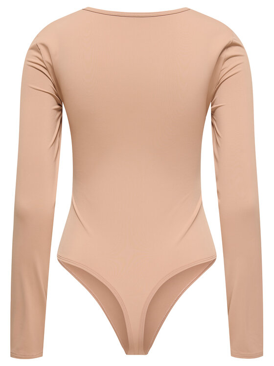 ONLY ONLY Body Frida 15343926 Beige Slim Fit