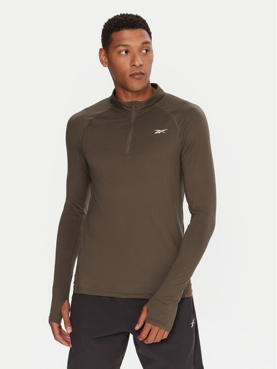 Reebok Reebok Technikai póló RK25177CCM Khaki Regular Fit