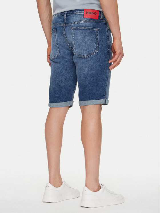 HUGO HUGO Pantaloni scurți de blugi 50537719 Albastru Slim Fit