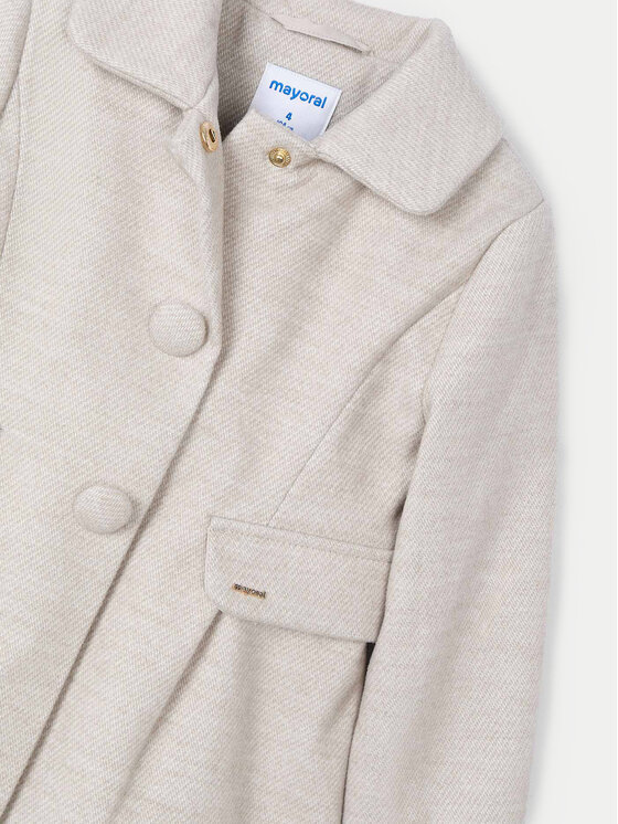 Mayoral Mayoral Cappotto di transizione 4484 Beige Regular Fit