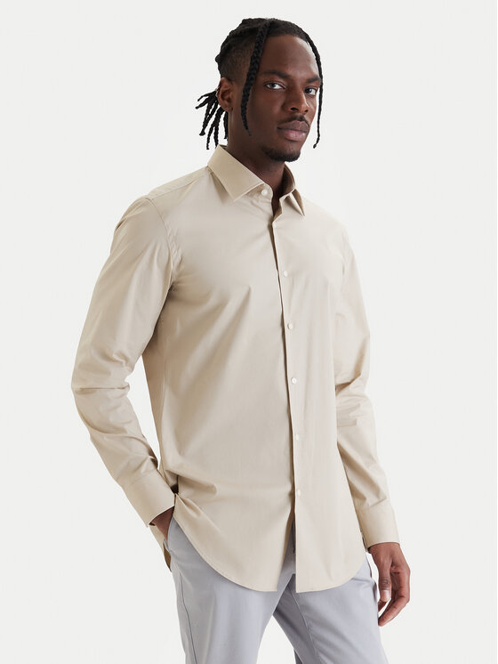 BOSS BOSS Cămașă H-Hank-Kent-C1-214 50469345 Bej Slim Fit