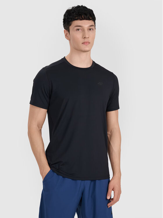 4F 4F Funkčné tričko 4FWMM00TFTSM1830-20S Čierna Regular Fit