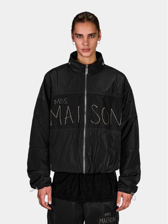 MADE BY SOCIETY MADE BY SOCIETY Kurtka anorak WIDE Hoodie - H17593 Czarny Basic Fit