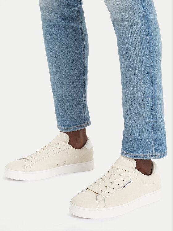 Tommy Jeans Tommy Jeans Snīkeri Tjm Leather Low Cupsole Suede EM0EM01375 Bēšs