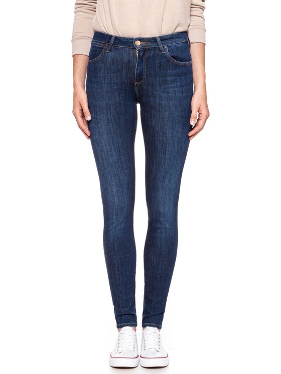 Wrangler Wrangler Jeansy SUPER SKINNY Niebieski Skinny Fit