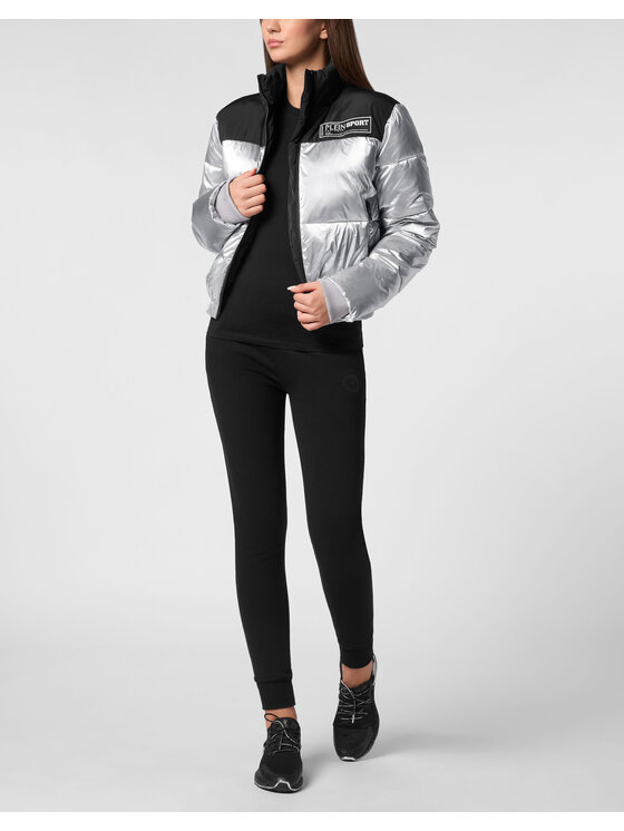 Plein Sport Plein Sport Kurtka bomber 10163 Srebrny Regular Fit