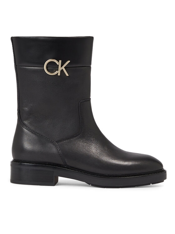 Botine Calvin Klein Rubber Sole Ankle Boot W/Hw HW0HW01703 Negru
