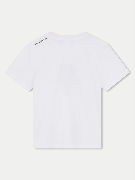 Karl Lagerfeld Kids Karl Lagerfeld Kids Marškinėliai Z30239 M Balta Regular Fit