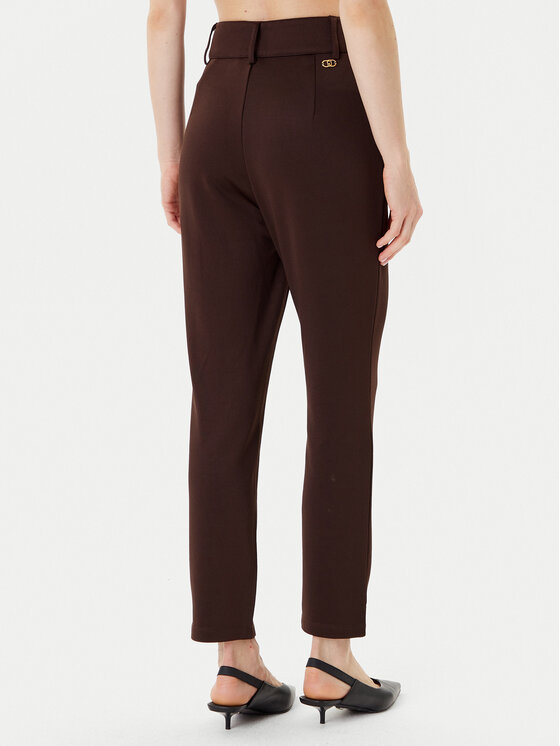 Liu Jo Sport Liu Jo Sport Hlače iz tkanine TF5106 F0778 Rjava Regular Fit