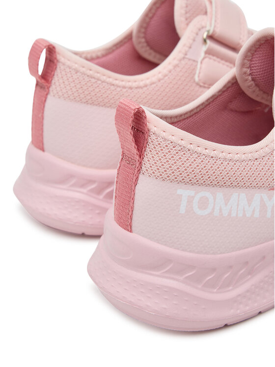 Tommy Hilfiger Tommy Hilfiger Сникърси Low Cut Lace-Up/Velcro Sneaker T1A9-33990-1843 S Розов