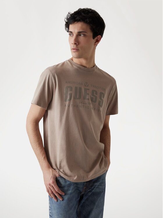 Guess Guess T-Shirt 172903 Szary Classic Fit