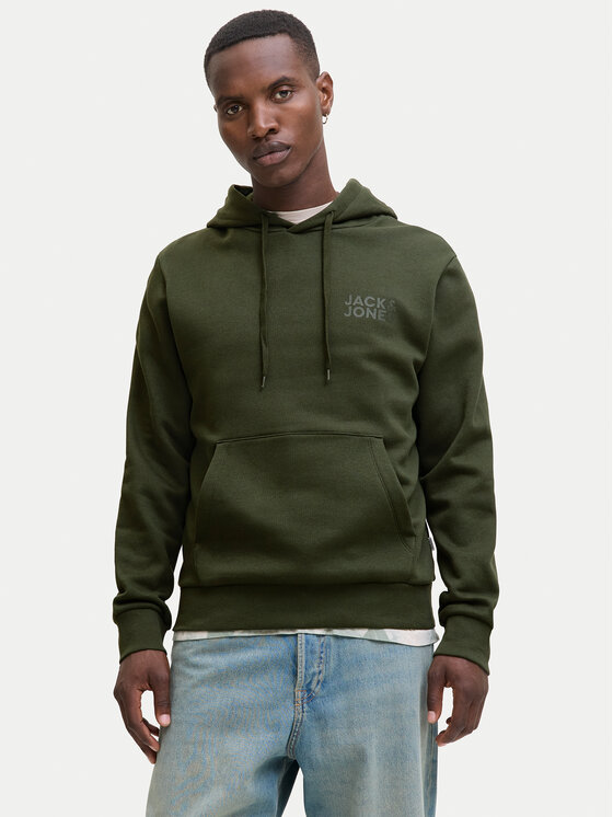 Jack&Jones Bluza Corp Logo 12152840 Zielony Regular Fit