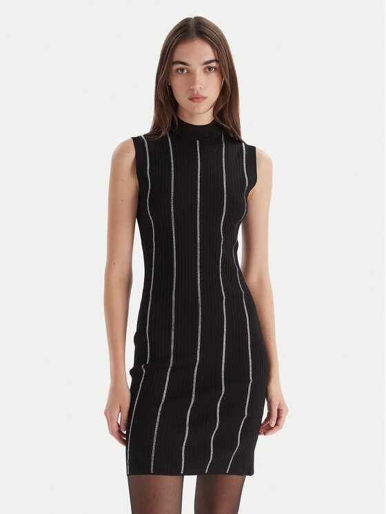 HUGO HUGO Kötött ruha Sbonny 50548258 Fekete Slim Fit