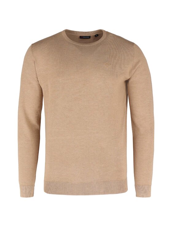 Volcano Volcano Sweter S-MARC Beżowy Regular Fit