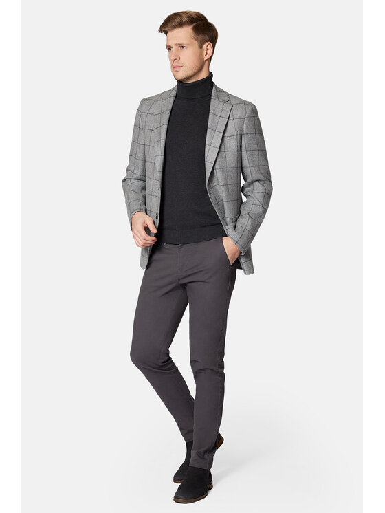 Lancerto Lancerto Marynarka Odense MA099223000002 Szary Slim Fit