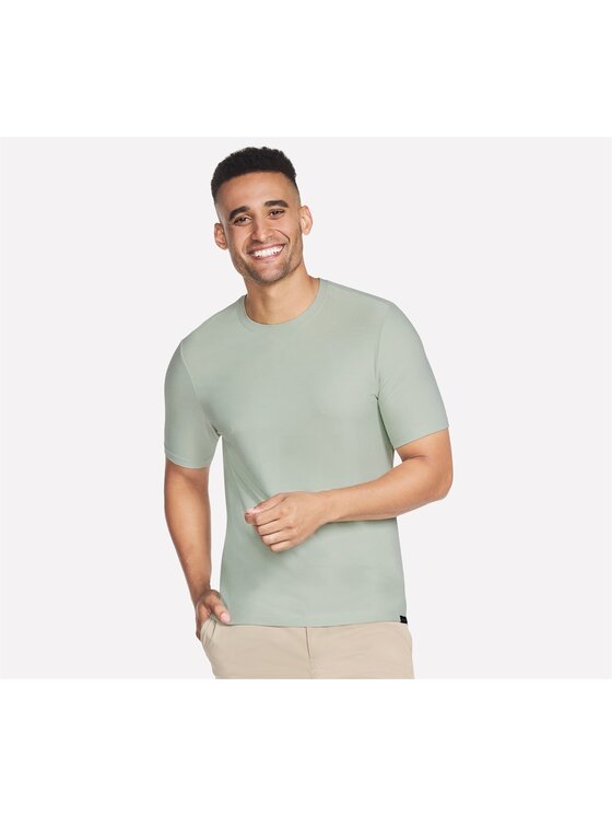 Skechers Skechers T-Shirt TS107-GRMV Zielony Regular Fit