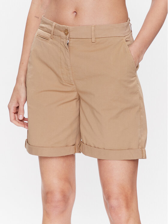Tommy Hilfiger Шорти от плат WW0WW37772 Бежов Regular Fit