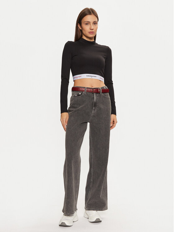 Tommy Jeans Tommy Jeans Blúzka DW0DW19510 Čierna Slim Fit