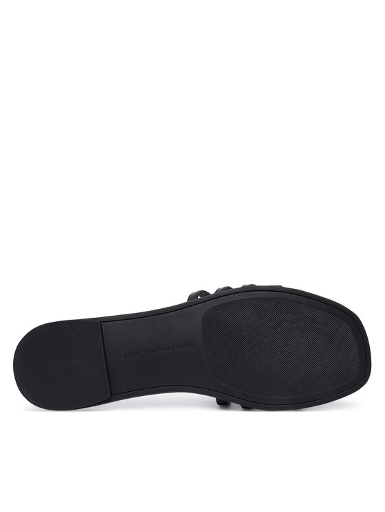 Tommy Hilfiger Tommy Hilfiger Ciabatte Th Script Flat Mule Lth FW0FW09368 Nero