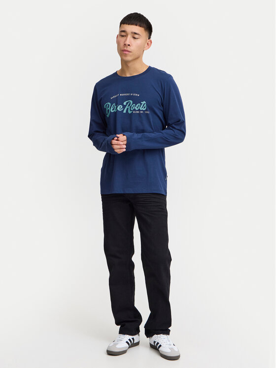 Blend Blend Longsleeve 20717825 Σκούρο μπλε Regular Fit