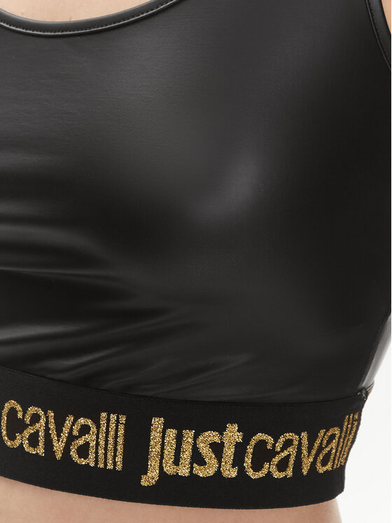Just Cavalli Just Cavalli Top 75PAM204 Czarny Slim Fit