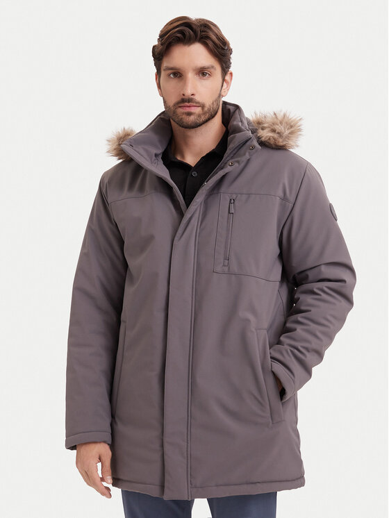 Beverly Hills Polo Club Beverly Hills Polo Club Parka 62KUMP1301 Tamno siva Regular Fit
