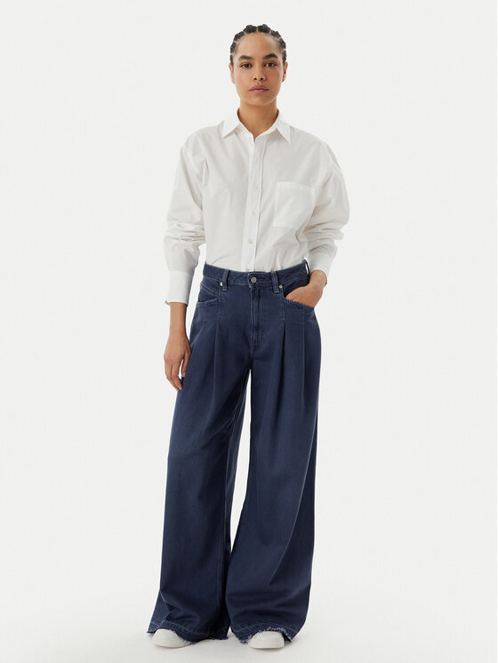 BOSS BOSS Дънки Slouchy 50552533 Тъмносин Wide Leg