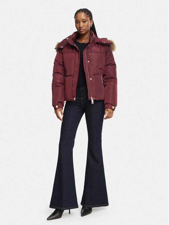 Fracomina Fracomina Zimska jakna FP26WC3006O45801 Bordo rdeča Slim Fit
