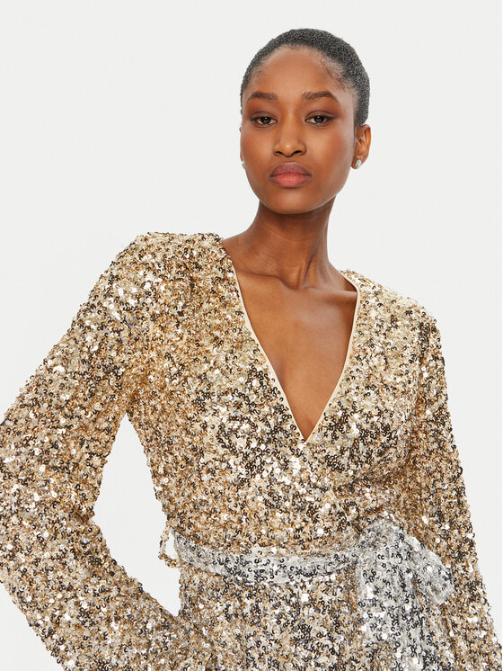 BARDOT BARDOT Коктейлна рокля 59110DB2 Златист Regular Fit
