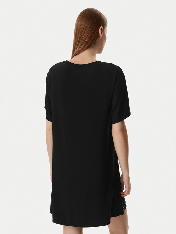 KARL LAGERFELD KARL LAGERFELD Noční košile B1W45009 Černá Regular Fit