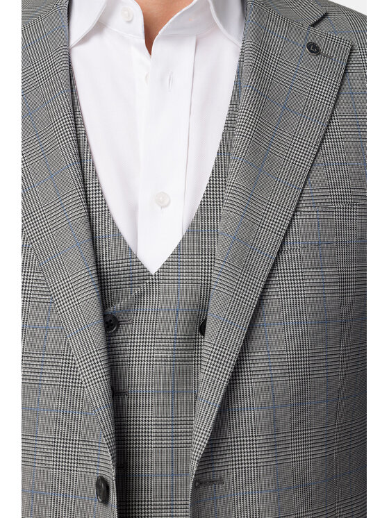 Lancerto Lancerto Garnitur Arkansas GA073123000017 Szary Slim Fit