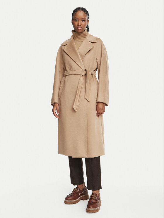 Weekend Max Mara Weekend Max Mara Vilnonis paltas Resina 2625016102 Šviesiai ruda Regular Fit