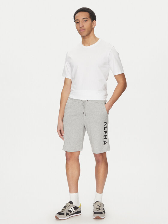 Alpha Industries Alpha Industries Sportovní kraťasy 116366 Šedá Regular Fit