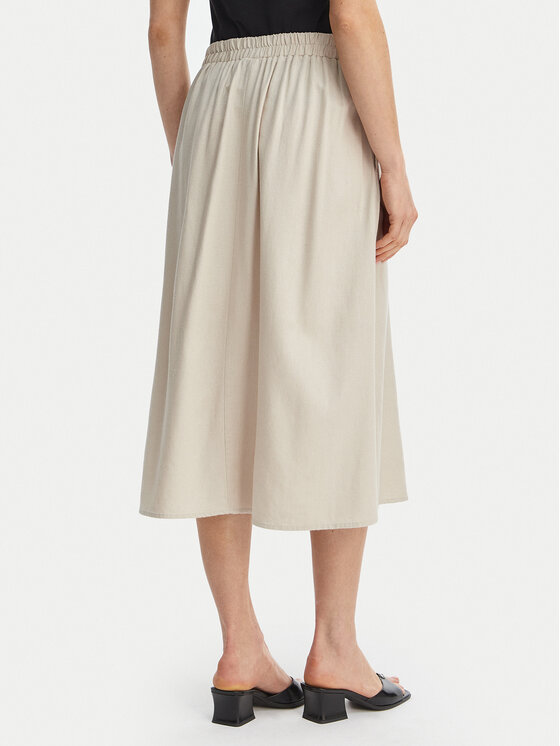 Vero Moda Vero Moda Midi sijonas Mymilo 10340419 Smėlio Regular Fit