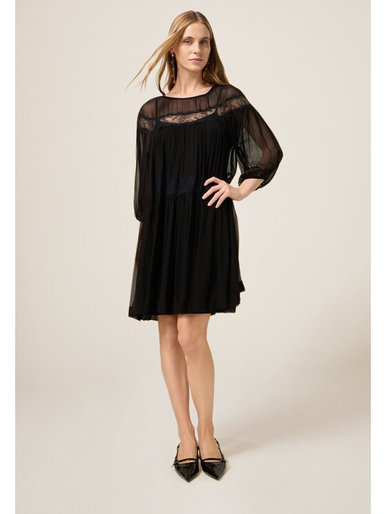 Oltre Oltre Vestito da giorno 7029J000903N033 Nero A-Line Fit