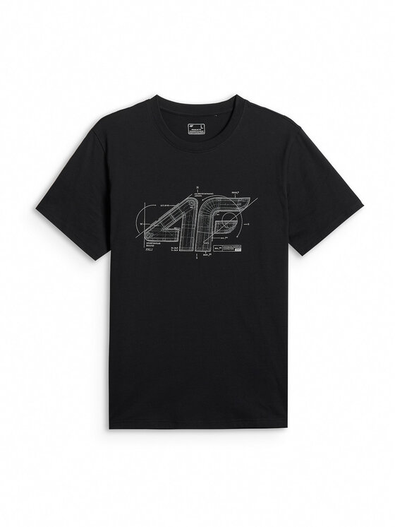 4F 4F T-Shirt COMMERCIAL 12 Czarny Regular Fit