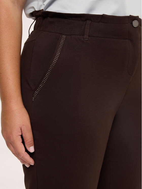Fiorella Rubino Fiorella Rubino Pantaloni di tessuto P857L002444N022 Marrone Slim Fit