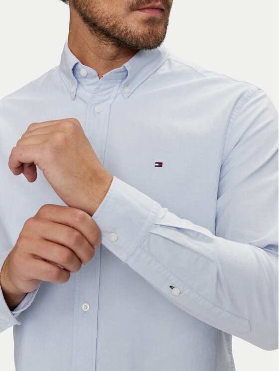 Tommy Hilfiger Tommy Hilfiger Camicia Solid Heritage MW0MW35774 Blu Regular Fit