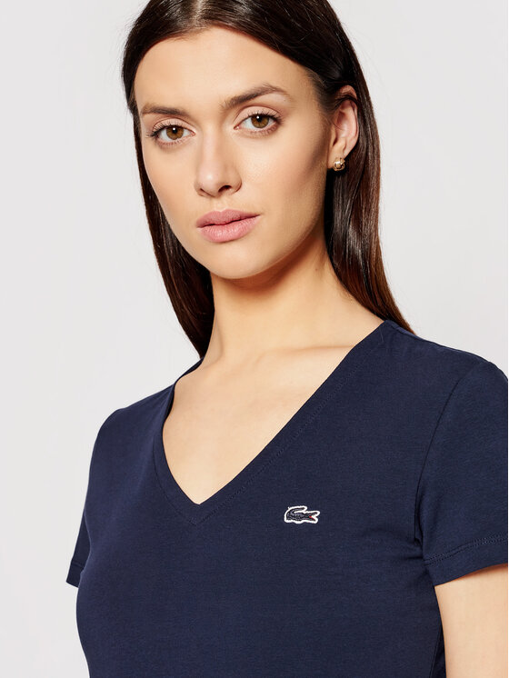 Lacoste Lacoste T-Shirt TF0999 Dunkelblau Regular Fit