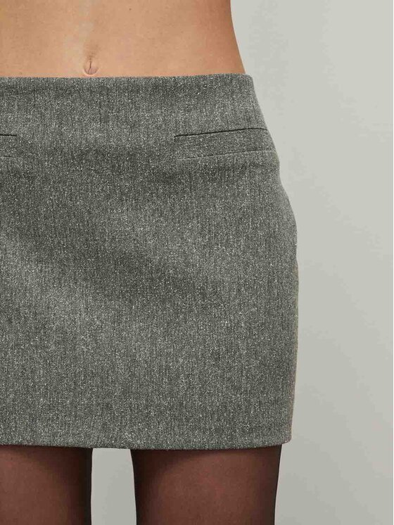 La Mania La Mania Spódnica SHORTY Szary Classic Fit