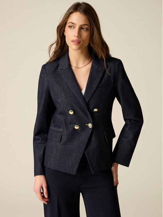 Oltre Oltre Marynarka R408R002449N034 Niebieski Slim Fit