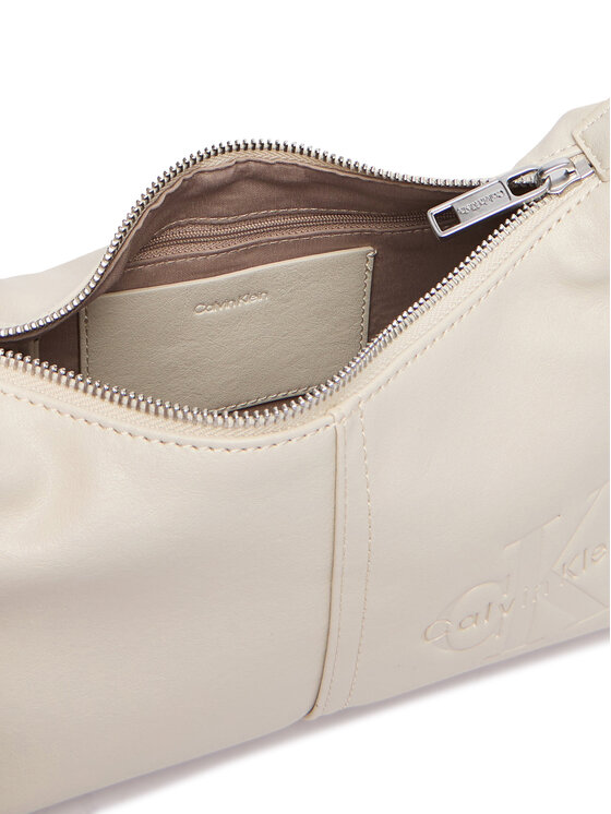 Calvin Klein Calvin Klein Rankinė Pockets Monologo Crossbody LV04F3687G Kreminė