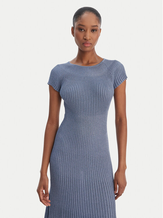 Marella Marella Sukienka dzianinowa Draghi 2613321041 Błękitny Regular Fit