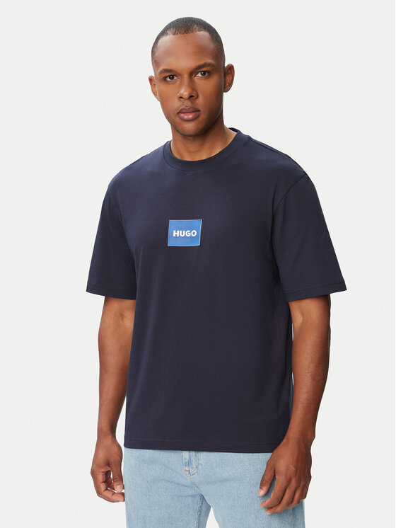HUGO Tricou Nayonix 50554382 Bleumarin Regular Fit